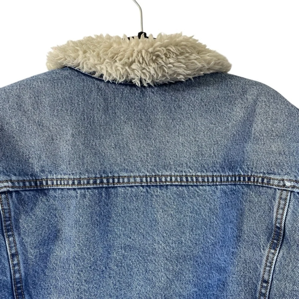 Levi's Blue Lightweight Shirt Jacket‎ with Sherpa Collar